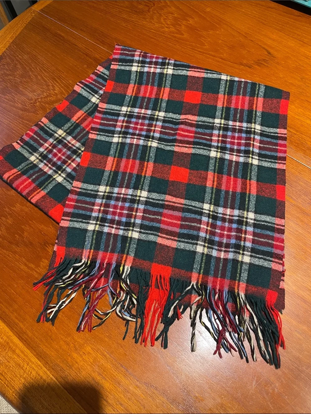 Pendleton vintage plaid tartan wool scarf